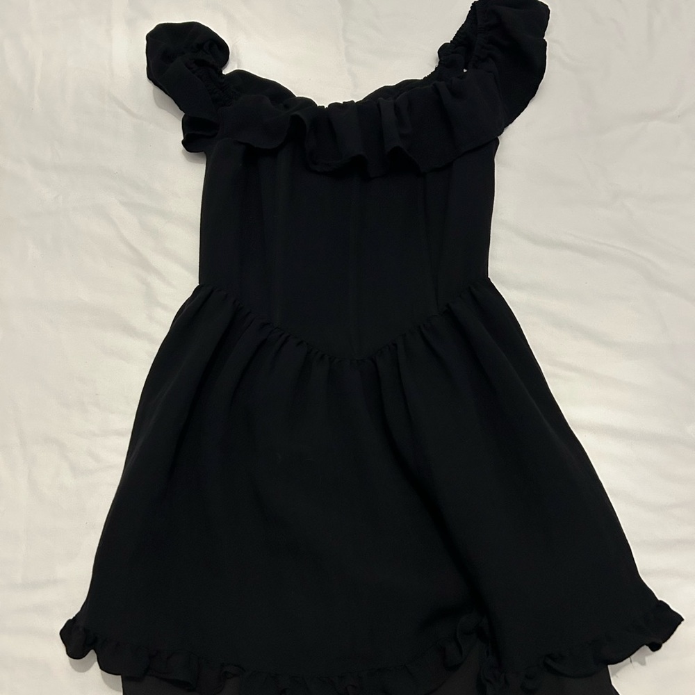 Black Ruffled Dress